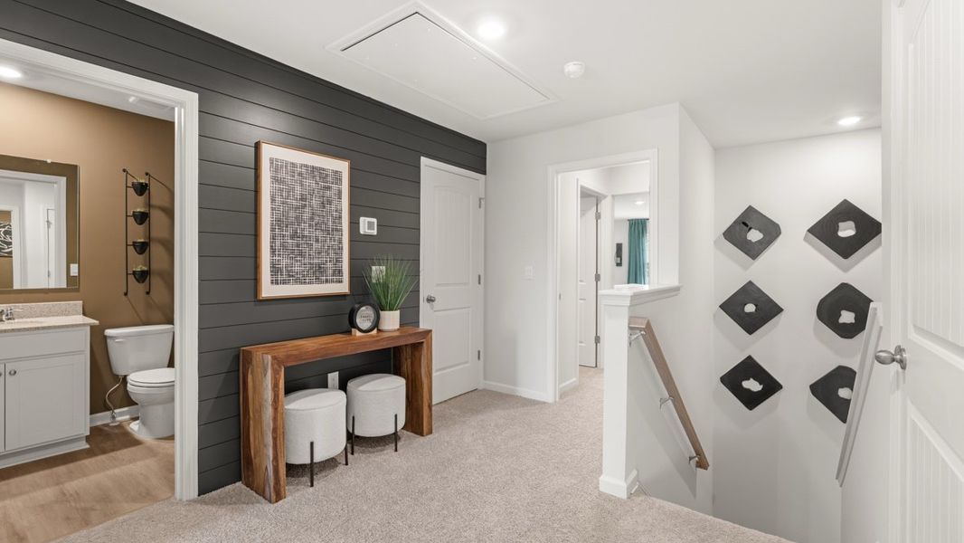 Furnished interior in a model home at Hughes Court in Dawsonville (Image 11).