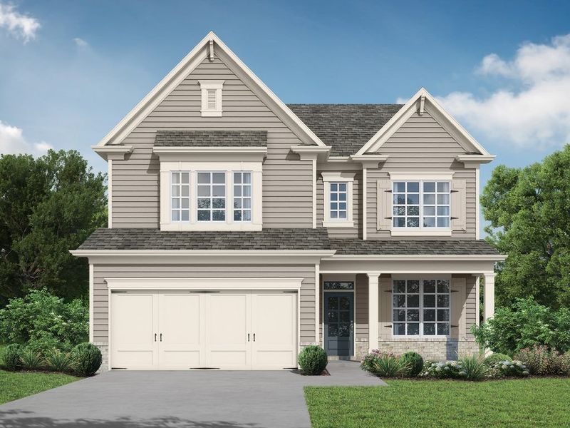 Front exterior of a home in the Hemingway community, located in Flowery Branch, GA (Image 2).