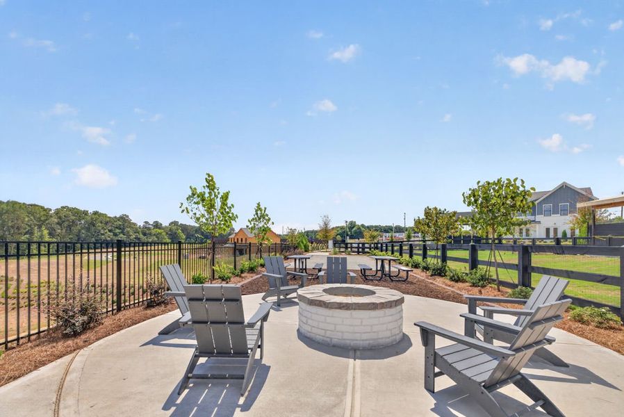 Firepit and dog park