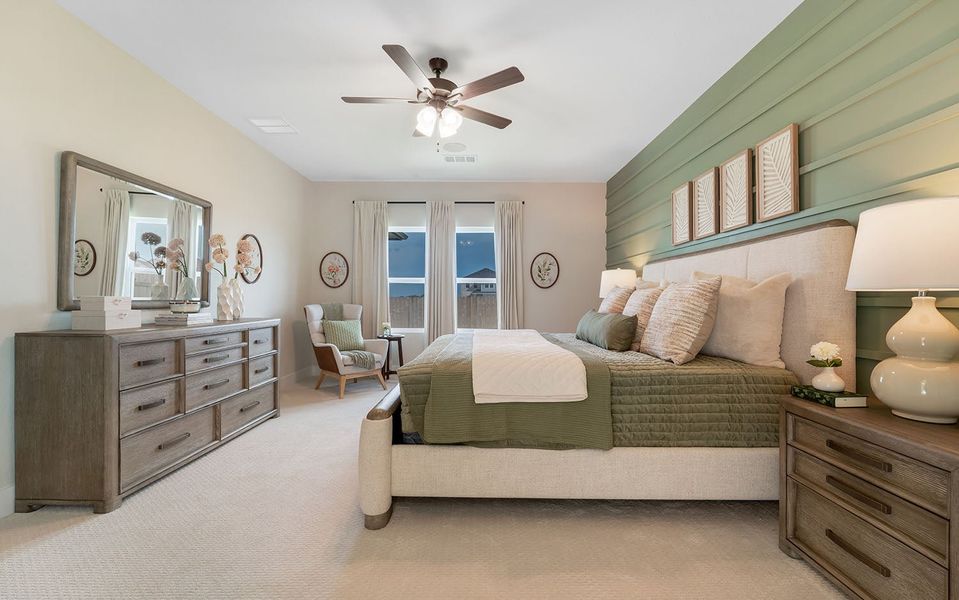 Furnished interior in a model home at Grande Estates in Bertram (Image 28).