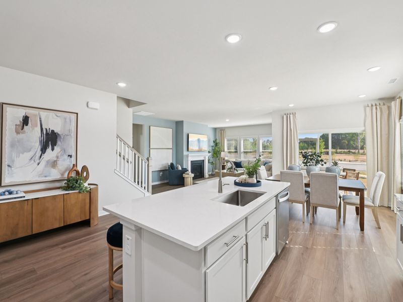 Furnished interior in a model home at Marshburn Landing - Signature Series in Wendell (Image 4).