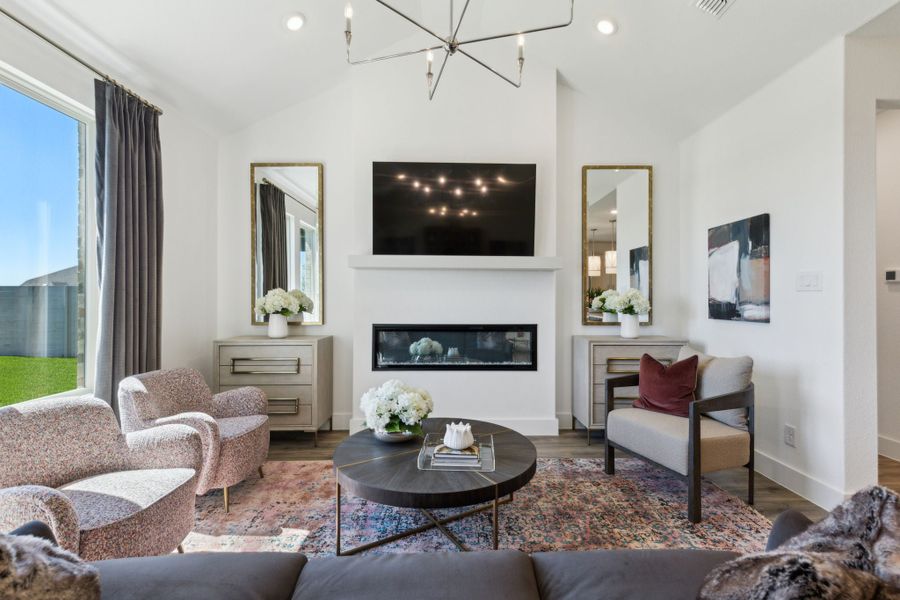Furnished interior in a model home at Painted Tree Woodland West in McKinney (Image 51). Furnished interior in a model home at Painted Tree Woodland West in McKinney (Image 51).