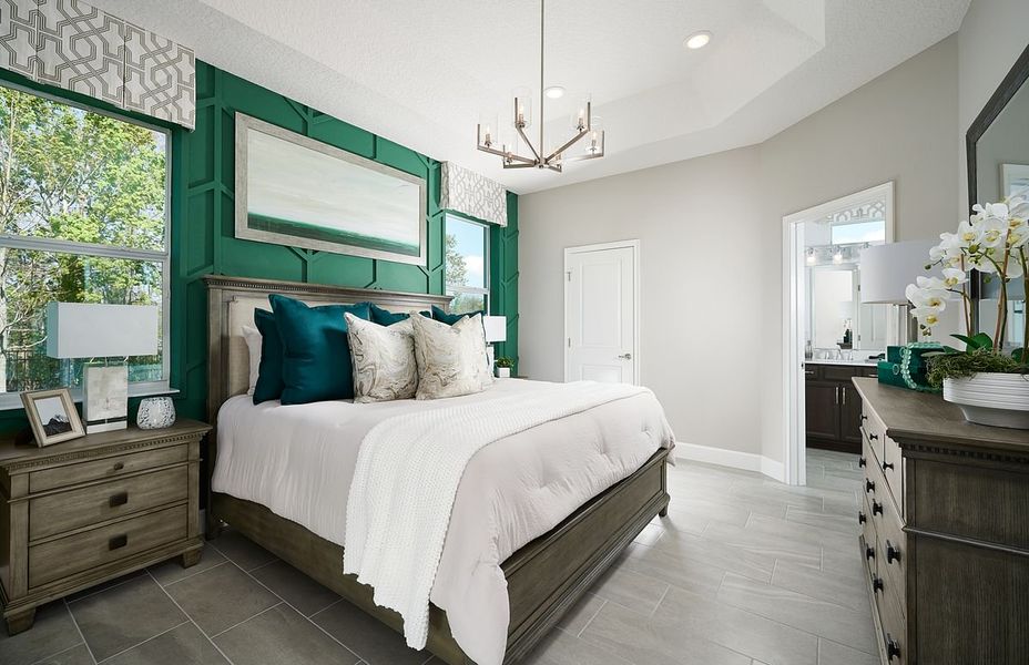 Furnished interior in a model home at Cypress Park Estates in Haines City (Image 44).