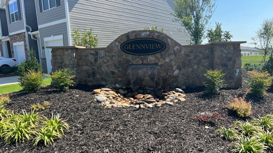 Entrance to the The Grove at Glennview community in Kernersville, NC, featuring signage and landscaping (Image 1).