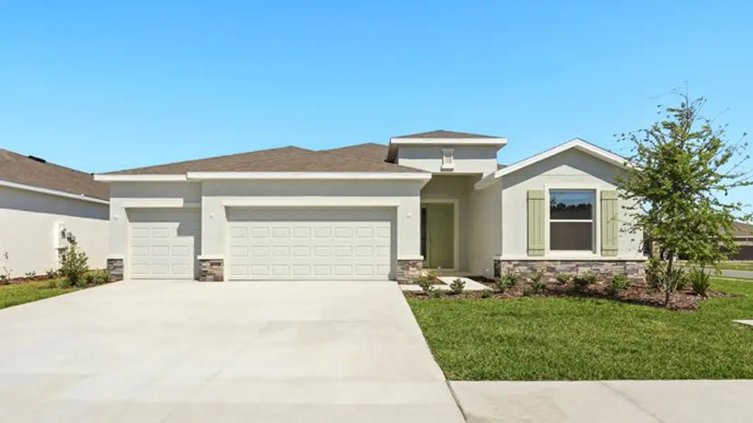 Front exterior of a home in the Waterford community, located in Brooksville, FL (Image 5).