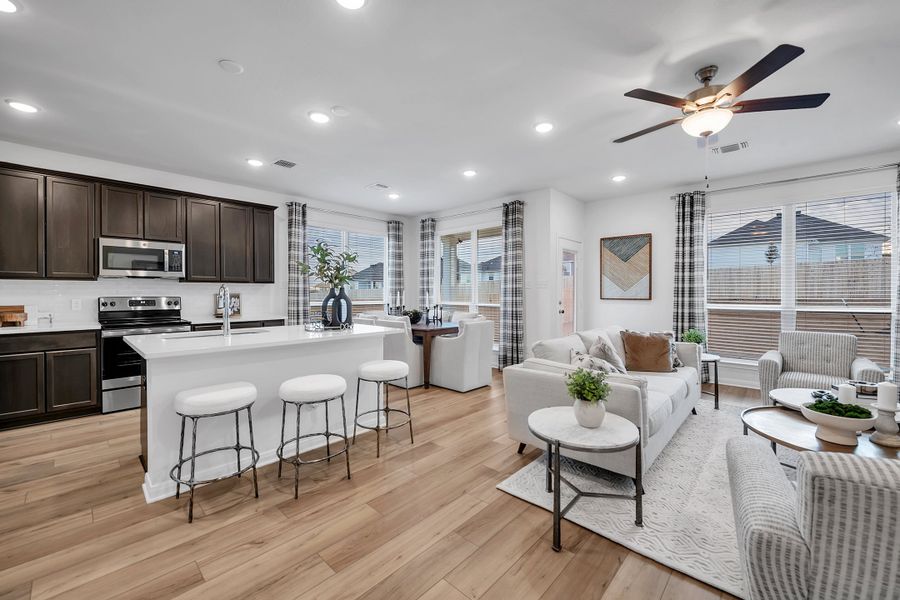 Furnished interior in a model home at The Village at Elm Creek in Troy (Image 5).