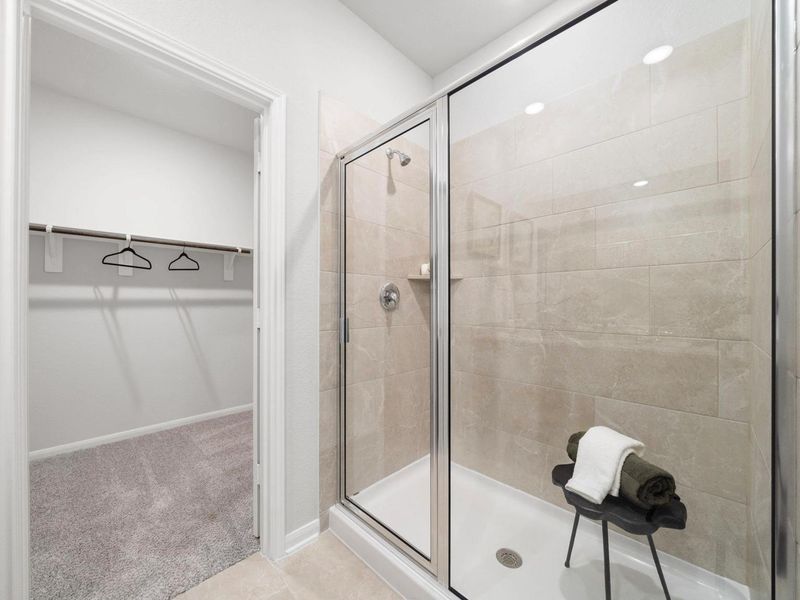 Furnished interior in a model home at Caney Creek Place in Conroe (Image 20).