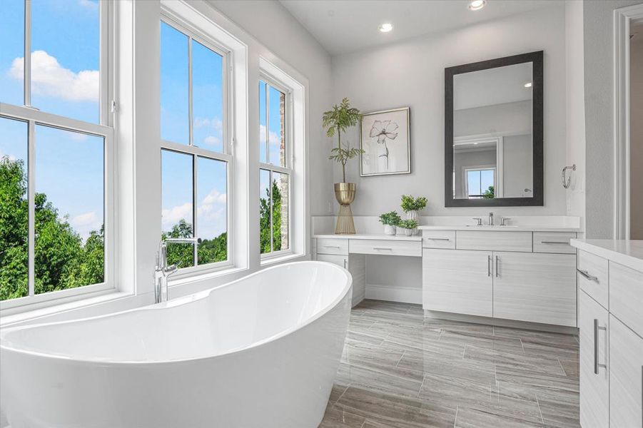 Furnished interior in a model home at Carroll Crest in Carrollton (Image 17).