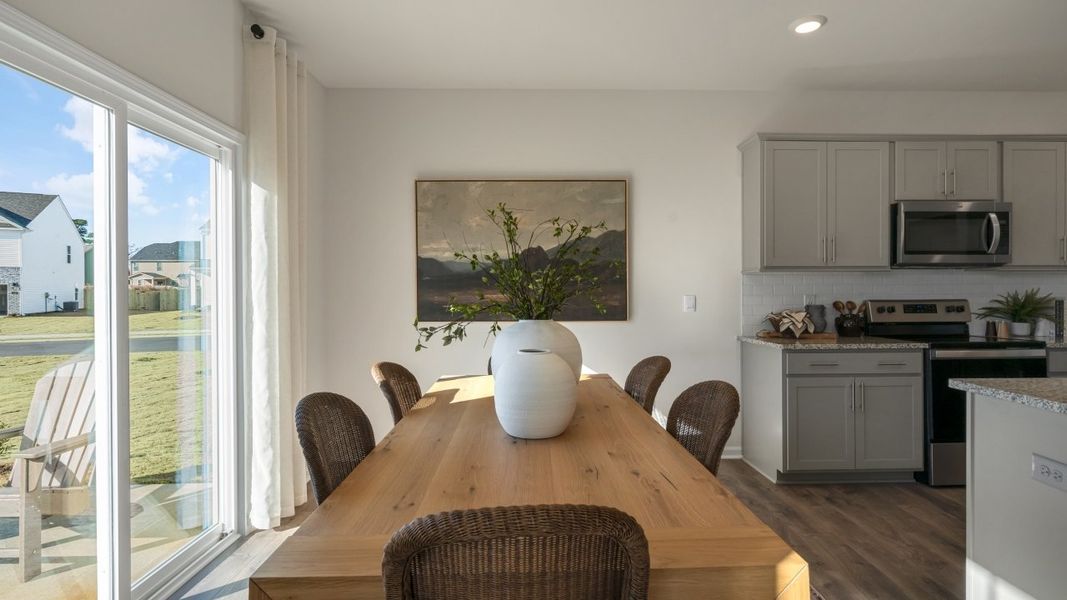 Furnished interior in a model home at The Estates at Edinborough in Gibsonville (Image 28).