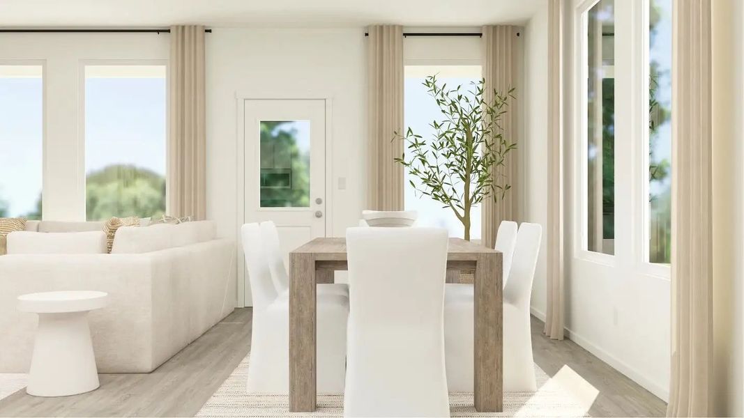 Furnished interior in a model home at Winfield Park: Coastline in Hutto (Image 4).