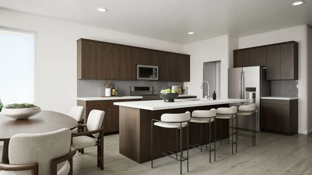 Furnished interior in a model home at Waterbend in Euless (Image 3).