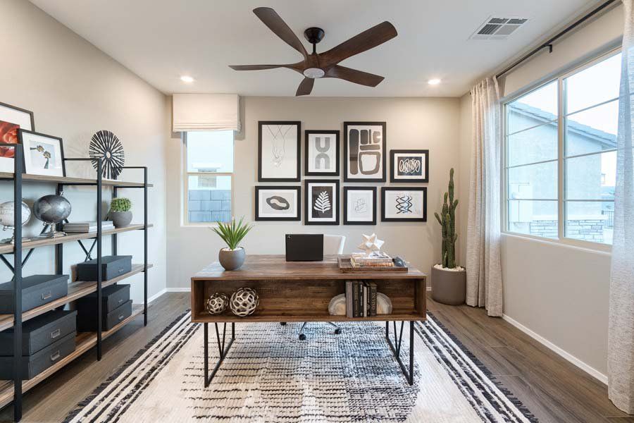 Furnished interior in a model home at Ryder Ranch in Surprise (Image 28).