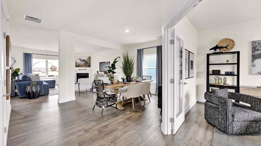 Furnished interior in a model home at Harbor Crest in Ooltewah (Image 8).