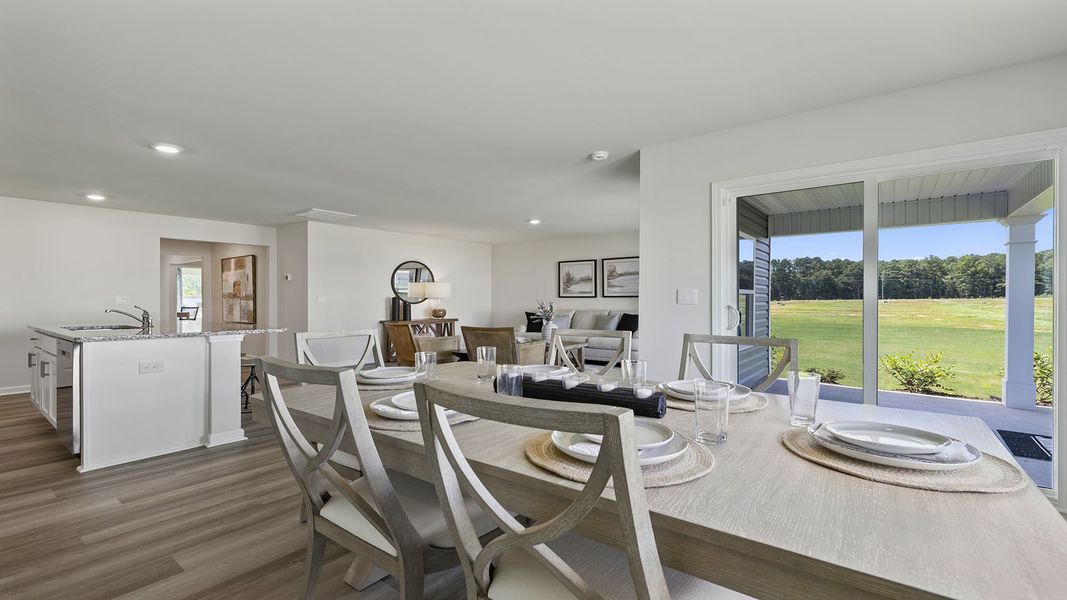 Furnished interior in a model home at Gibson Grove in Laurens (Image 19).