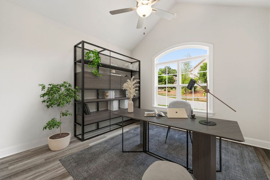 Furnished interior in a model home at Hudson Way in Whitsett (Image 9).
