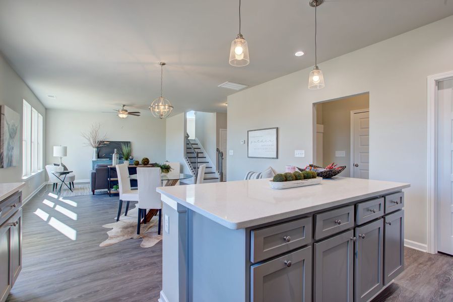 Furnished interior in a model home at Legends at Old Monroe in Monroe (Image 22).