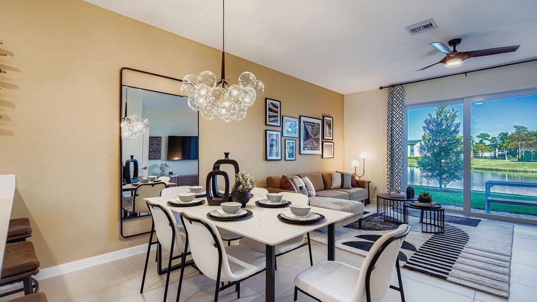 Furnished interior in a model home at Lakeside Landing in Royal Palm Beach (Image 14).