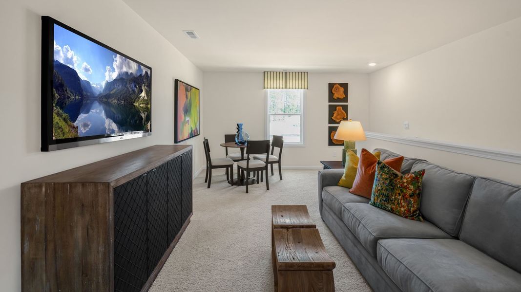 Furnished interior in a model home at South Pinehurst Cottages in Pinehurst (Image 33). Furnished interior in a model home at South Pinehurst Cottages in Pinehurst (Image 33).
