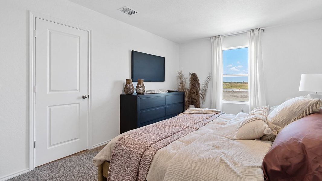 Furnished interior in a model home at Sereno Springs in Converse (Image 33).