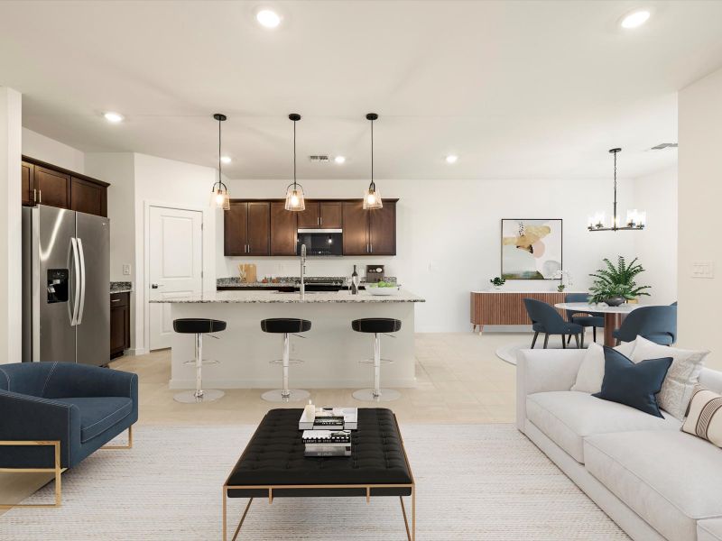 Holly floorplan virtually staged at Rancho Mirage in Maricopa, AZ.