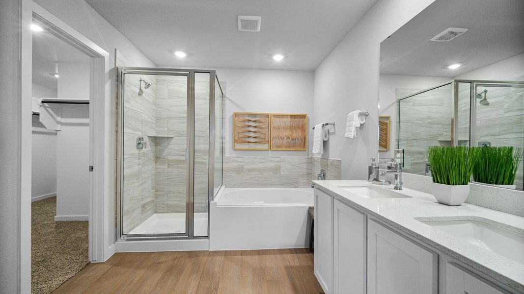 Furnished interior in a model home at Salem Crossing in Victoria (Image 24). Furnished interior in a model home at Salem Crossing in Victoria (Image 24).