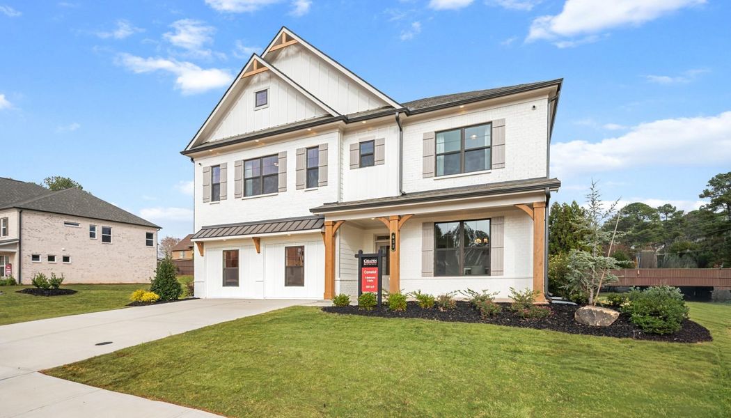 Front exterior of a home in the Pinecrest Ridge community, located in Dacula, GA (Image 3).