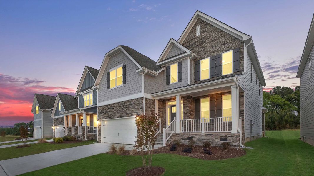 Front exterior of a home in the Kalas Falls community, located in Wake Forest, NC (Image 6).