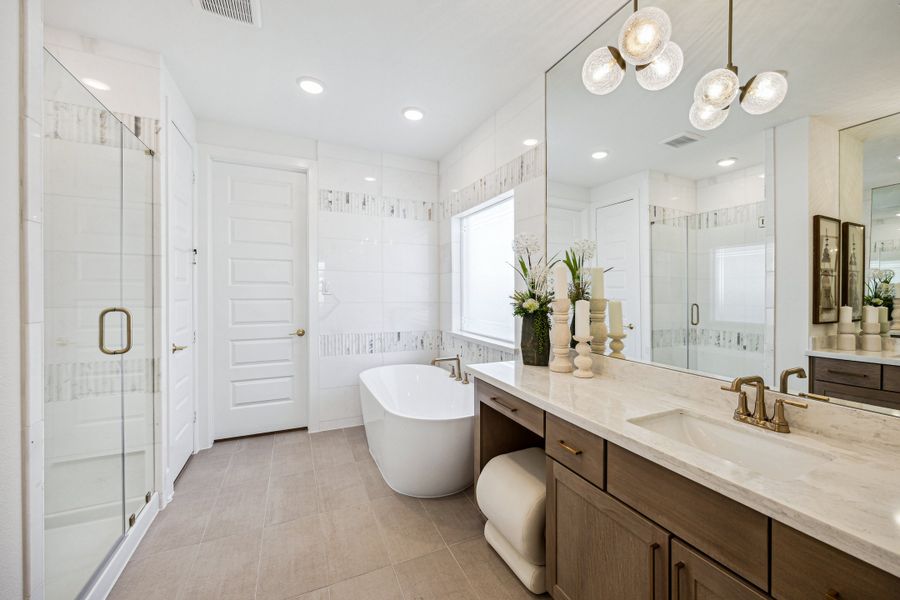 Furnished interior in a model home at Candela South - 40' in Richmond (Image 18).