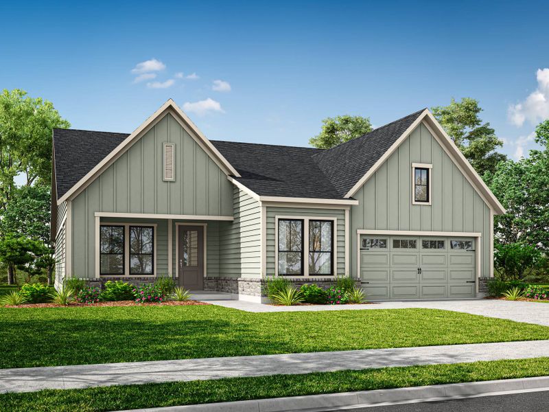 Front exterior of a home in the The Meadows Collection at Serenity community, located in Fuquay Varina, NC (Image 11).