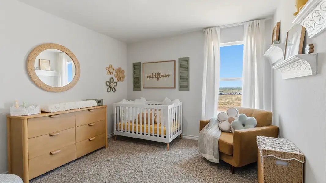 Furnished interior in a model home at Saddle Ridge Estates in Lytle (Image 28).