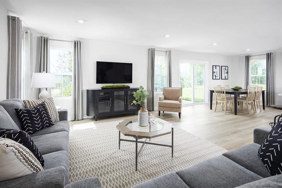 Furnished interior in a model home at Sterling Oaks Two-Story Homes in Ash (Image 6).
