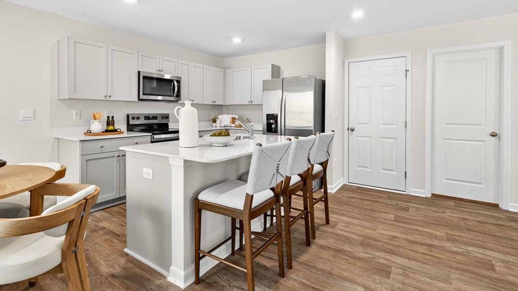 Furnished interior in a model home at Barwell Park in Raleigh (Image 23).