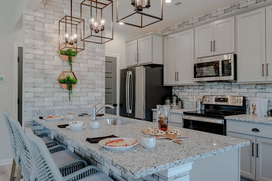 Furnished interior in a model home at Windcrest Farms in Louisville (Image 27).