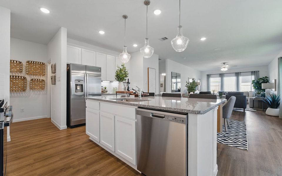 Furnished interior in a model home at Windrose Green in Angleton (Image 63).
