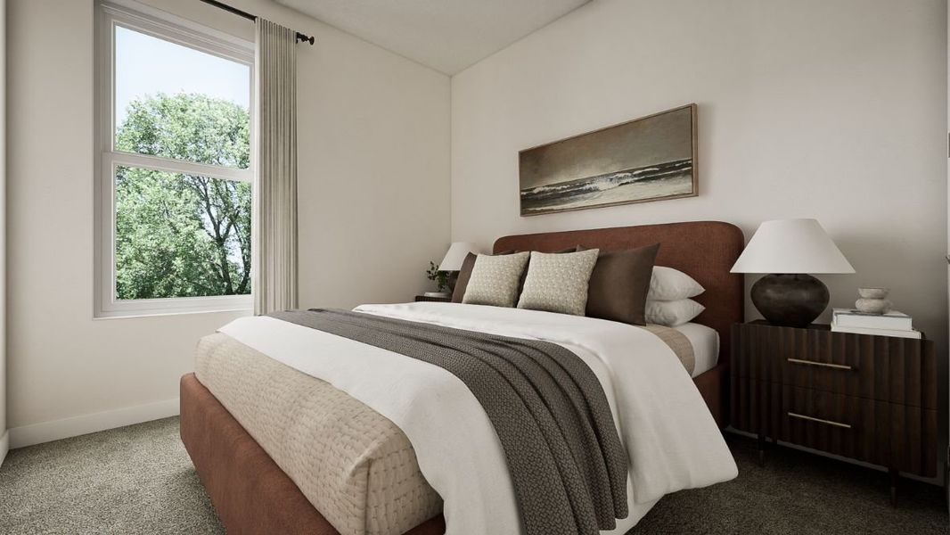 Furnished interior in a model home at Waterbend in Euless (Image 12).