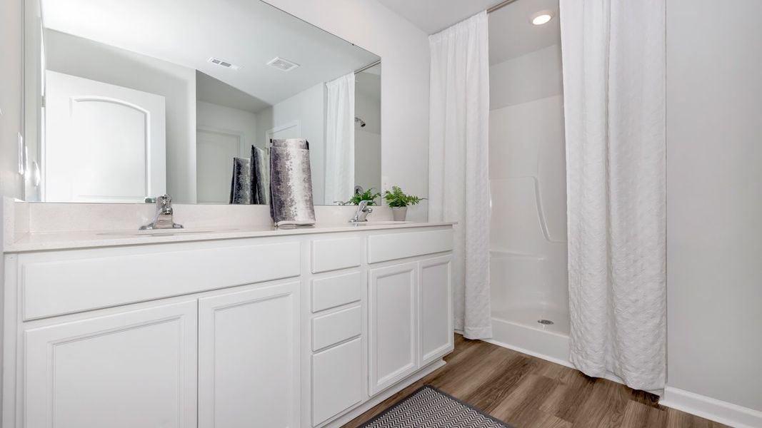 Furnished interior in a model home at Bailey Park in Fayetteville (Image 32).