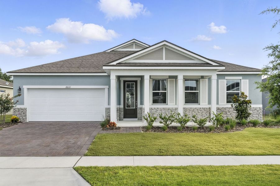 Front exterior of a home in the Waterbrooke community, located in Clermont, FL (Image 5). Front exterior of a home in the Waterbrooke community, located in Clermont, FL (Image 5).