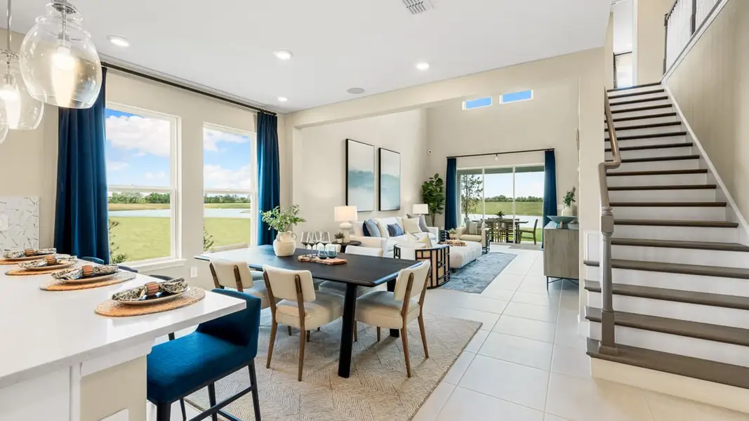 Furnished interior in a model home at Indigo Creek in Apollo Beach (Image 8). Furnished interior in a model home at Indigo Creek in Apollo Beach (Image 8).