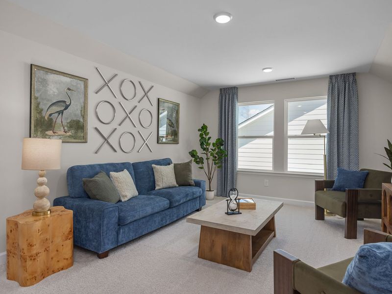 Furnished interior in a model home at Sage on North Main in Wake Forest (Image 15).