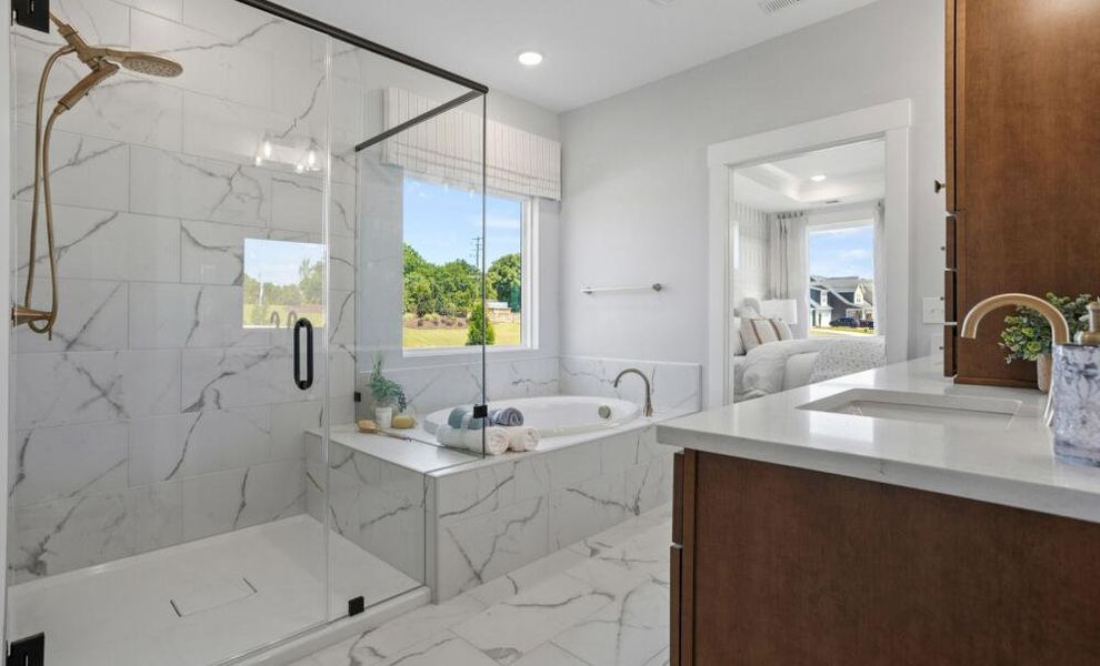 Furnished interior in a model home at Alexander Landing in Mint Hill (Image 40). Furnished interior in a model home at Alexander Landing in Mint Hill (Image 40).