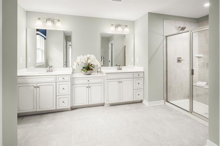 Furnished interior in a model home at Backwoods Farms in Moyock (Image 7).