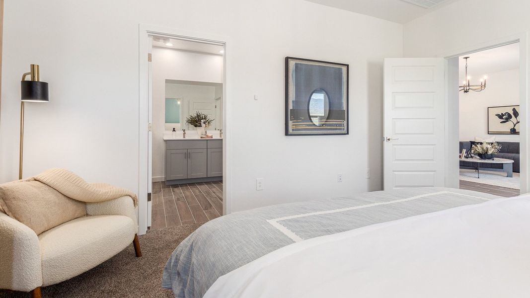 Furnished interior in a model home at Redford Estates in Tucson (Image 17).