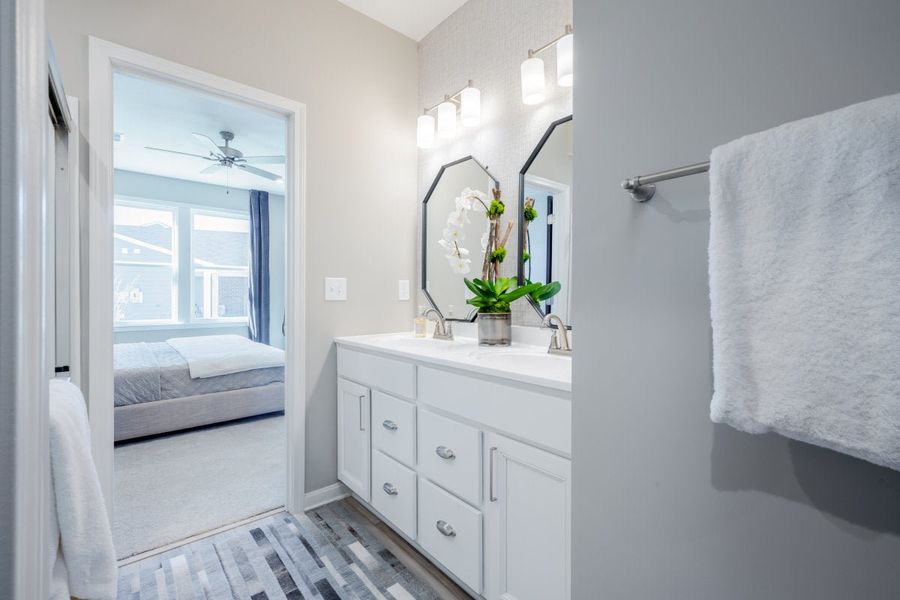 Furnished interior in a model home at Villas at Gold Creek in Dawsonville (Image 27).