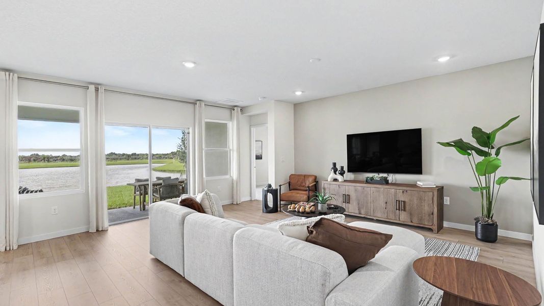 Furnished interior in a model home at Cypress Bay West in Palm Bay (Image 7).