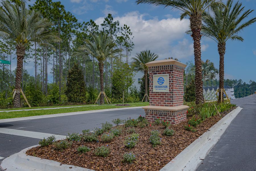 Entrance to the Crosswinds at Nocatee community in Ponte Vedra, FL, featuring signage and landscaping (Image 5).