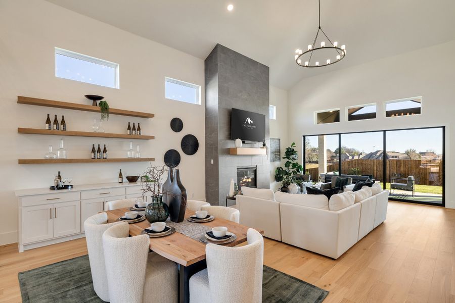 Furnished interior in a model home at The Grove in North Richland Hills (Image 13).