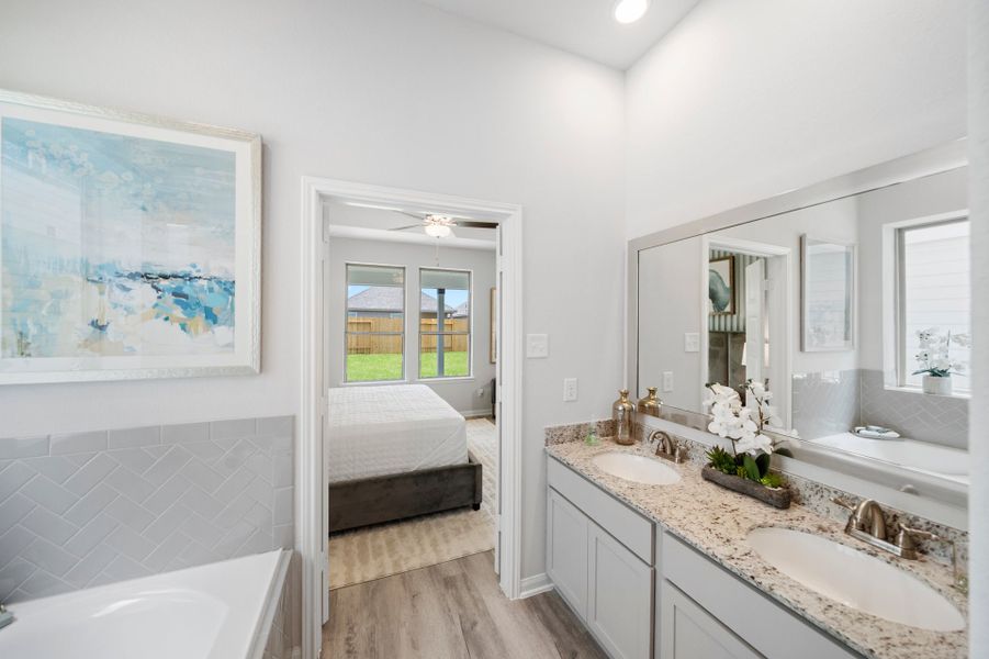 Furnished interior in a model home at Bluebonnet Village in Bellville (Image 12). Furnished interior in a model home at Bluebonnet Village in Bellville (Image 12).