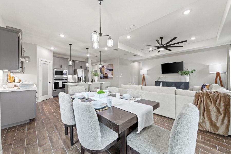 Furnished interior in a model home at The Heights at Riverbend II in Brownsville (Image 7).