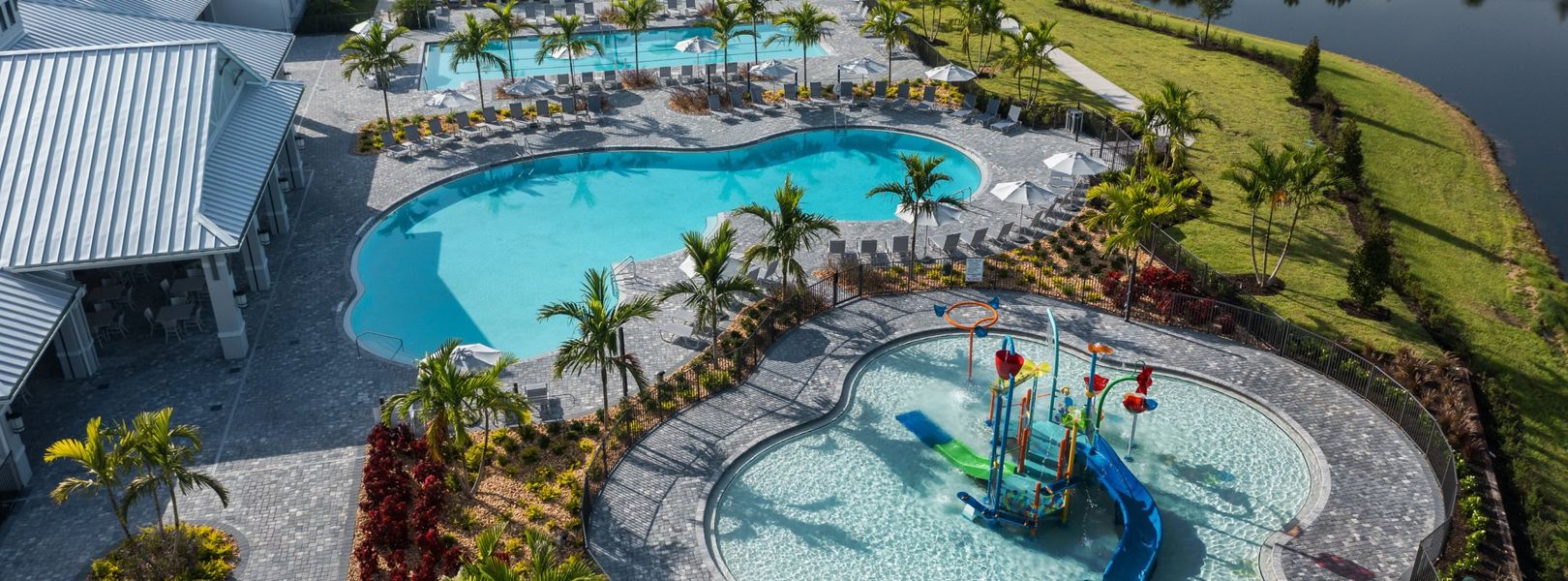 Aerial of swimming pool