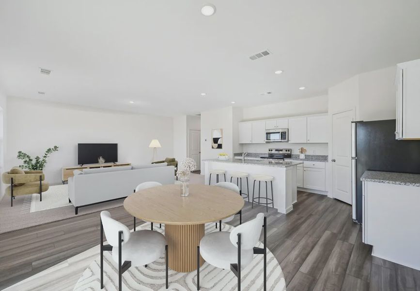 Furnished interior in a model home at Crossing at Givhans in Ridgeville (Image 4).